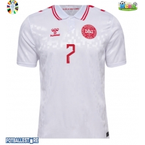 Danmark Mathias Jensen #7 Bortedrakt EM 2024 Kortermet